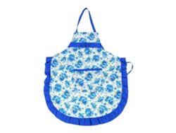 Delantal De Cocina Con Lazo Y Bolsillo, Estampado De Rosas, Vestido Delantal Para Mujer