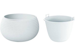 Maceta PROSPERPLAST Splofy Bowl (Blanco - 23.9 x 23.9 x 16.1 cm)