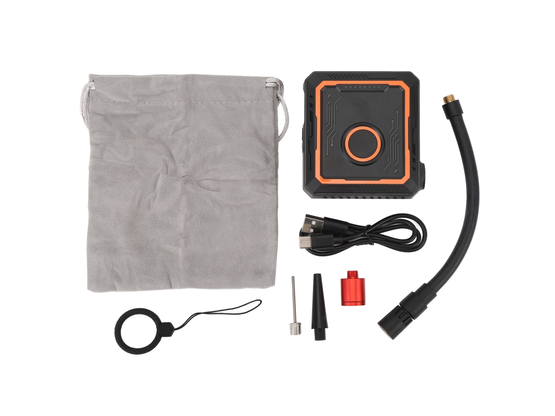 Bomba De Aire Eléctrica Inalámbrica De 150 Psi Para Coche, Motocicleta, Bicicleta Y Balón, Con Pantalla Led Y Batería Recargable De 2400 Mah.