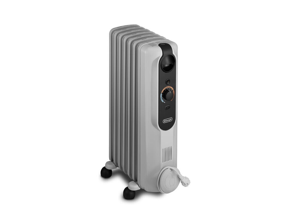Radiador de aceite - Delonghi - 1500 W - Hasta 45 m² - Portátil - Función anticongelante - Gris