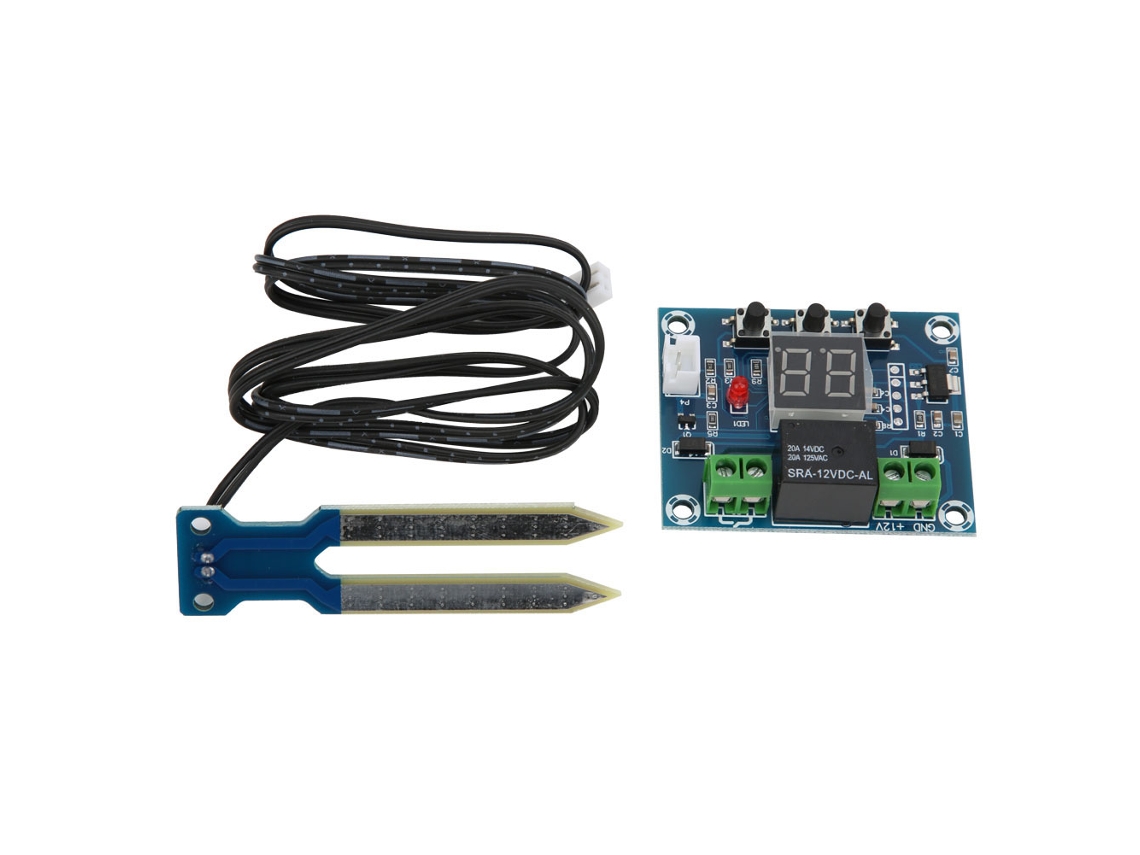 Módulo Sensor De Humedad Del Suelo Xh M214 Con Pantalla Digital Controlador Riego Automático Dc12v