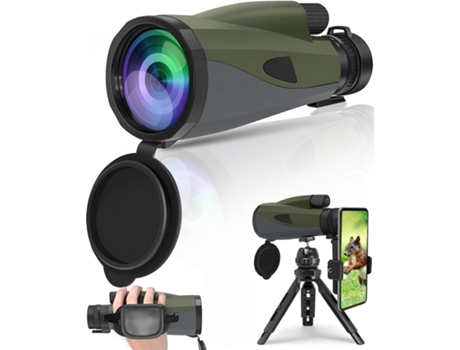 Monocular 10-30X60 con prisma BAK4 y lente FMC para observación de aves, caza, senderismo, camping, gris CHRONUS