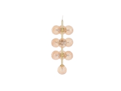 Lampara Techo Cristal Metal Bolas Dorado 24x24x60cm