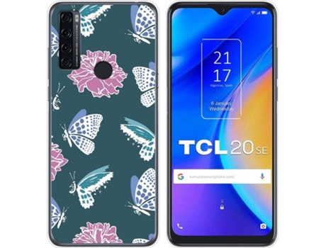 Carcasa TCL 20 SE TUMUNDOSMARTPHONE Dibujos Transparente Flores 10 Multicolor