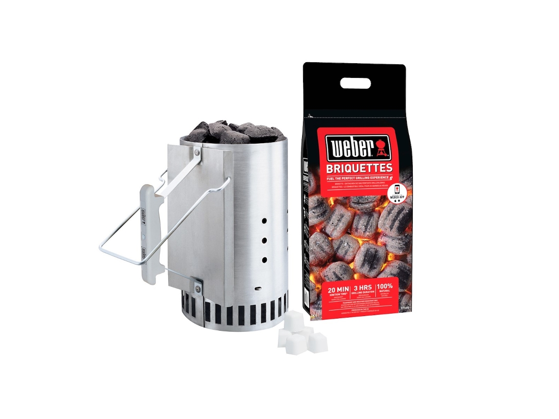 Kit de Encendedor WEBER Rapid Fire (2KG Briquetas+ 3 Encendedores)