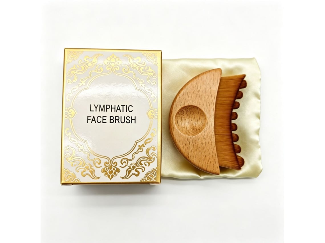 Cepillo Multifuncional De Masaje Linfático Facial Para Lifting Facial Y Cuidado De La Piel (madera De Haya) Czhhmart