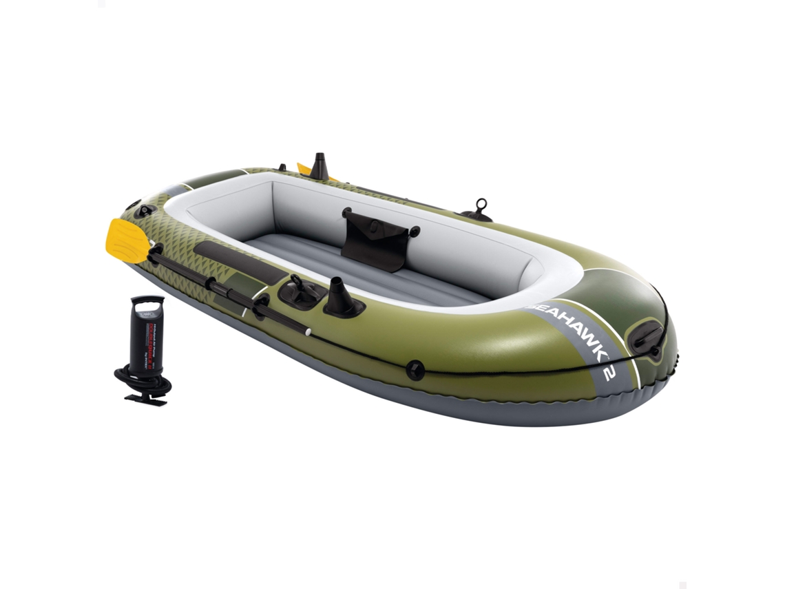 Barca hinchable Intex Seahawk 2 con remos y bomba de inflado.