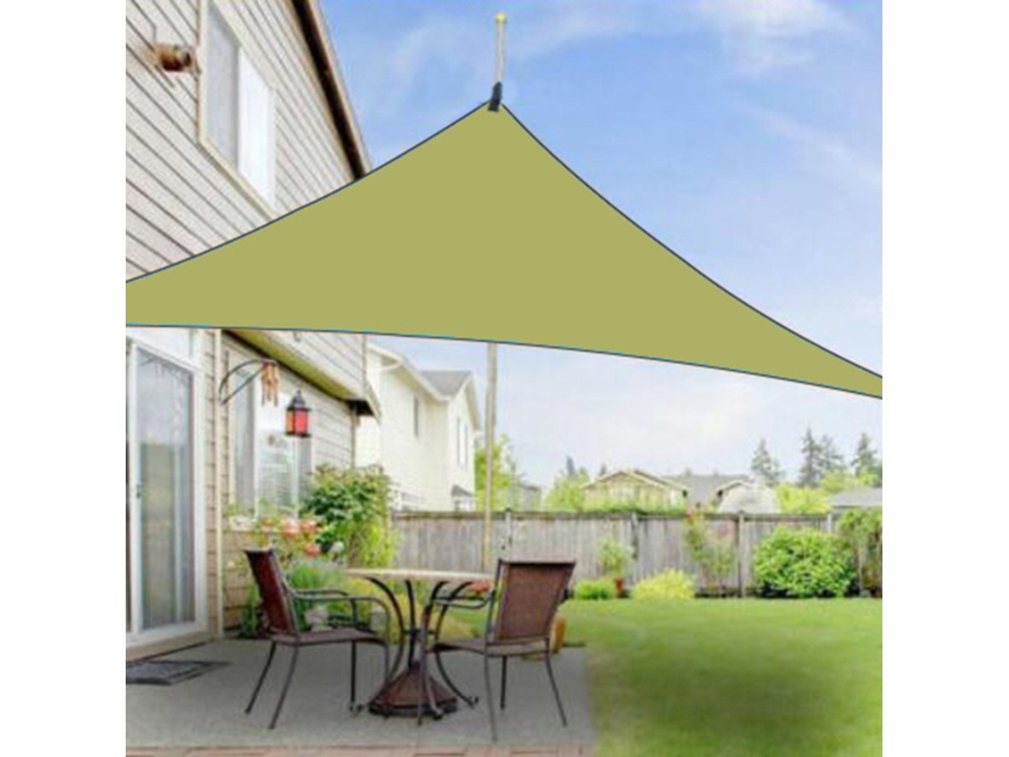 Toldo triangular de 4 m, resistente a los rayos UV e impermeable, para jardines al aire libre.