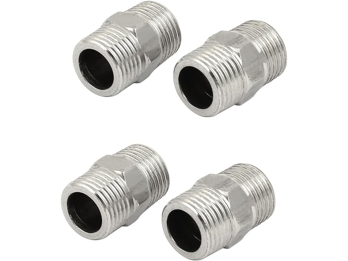 Conectores Hexagonales De Acero Inoxidable 201 Con Rosca Macho De 1/2 Bsp