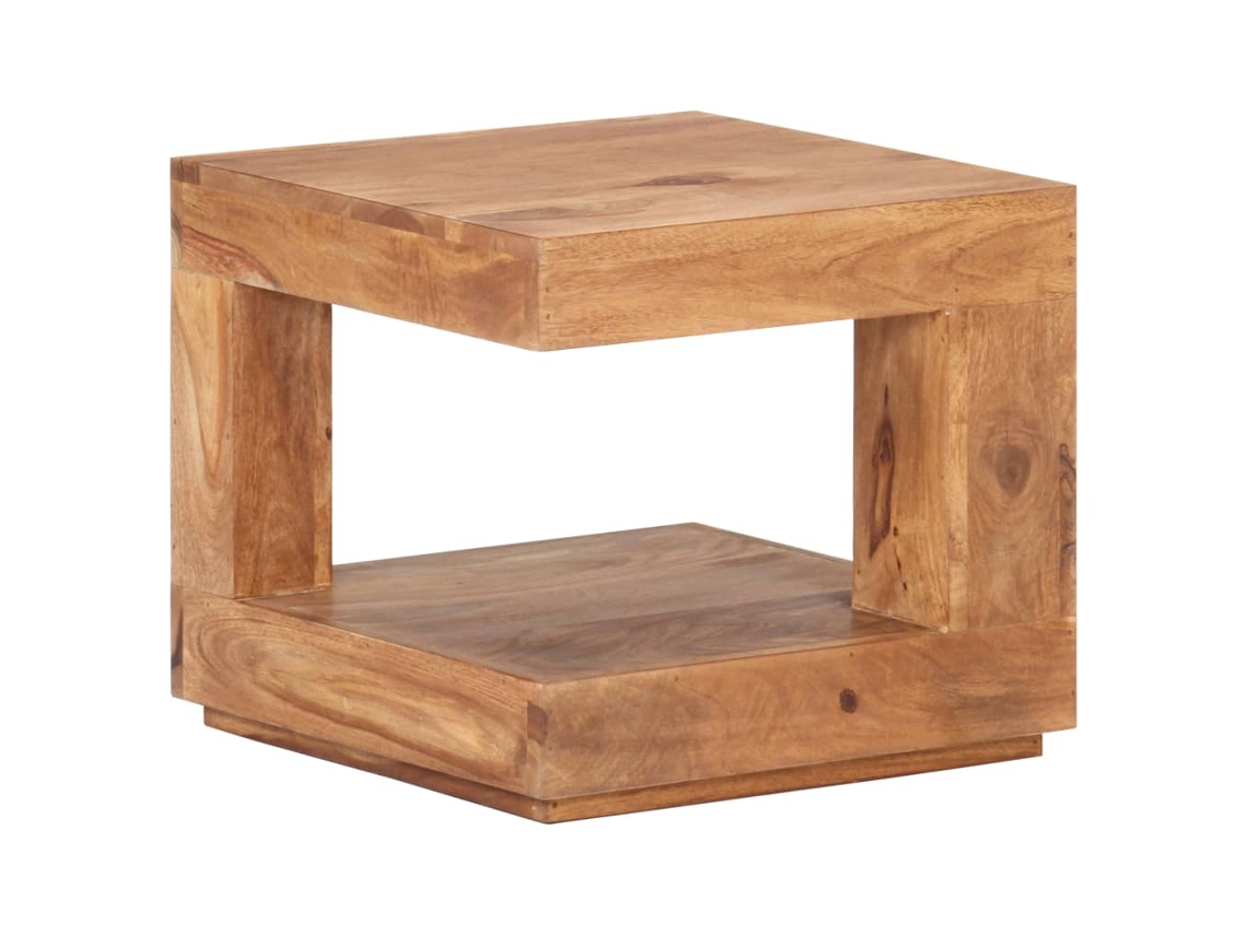 Mesa de Centro de Apoyo 45X45X40 Cm Madera de Acacia Maciza