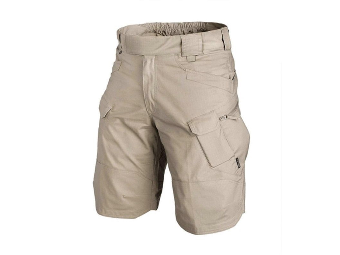 Pantalones Cortos Tácticos Impermeables Para Hombre, Algodón Ligero, Con Bolsillos, Para Senderismo Y Exterior M Caqui
