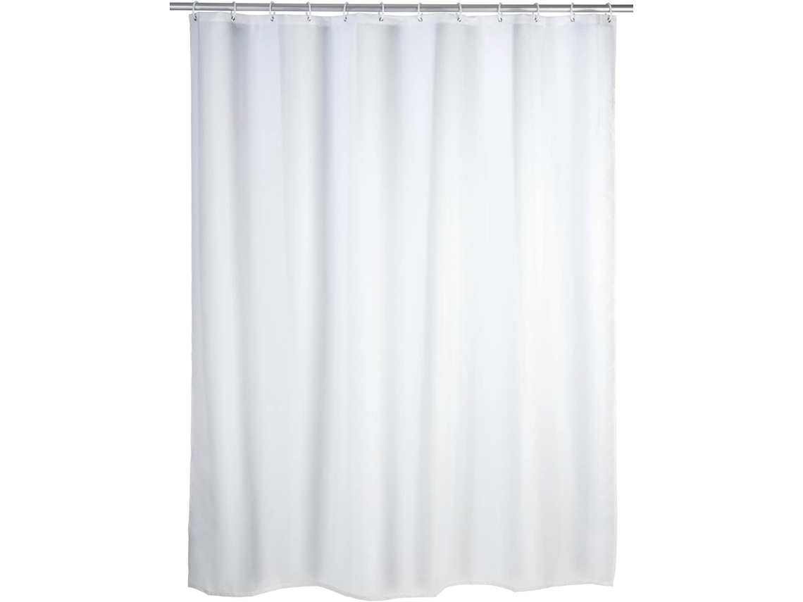 Cortina de ducha 180x180 cm, cortina de ducha blanca, tela lavable, 180x180 cm Jortmrd