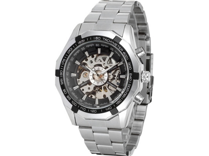 Reloj WJS (Mecánico de Esqueleto - Negro)