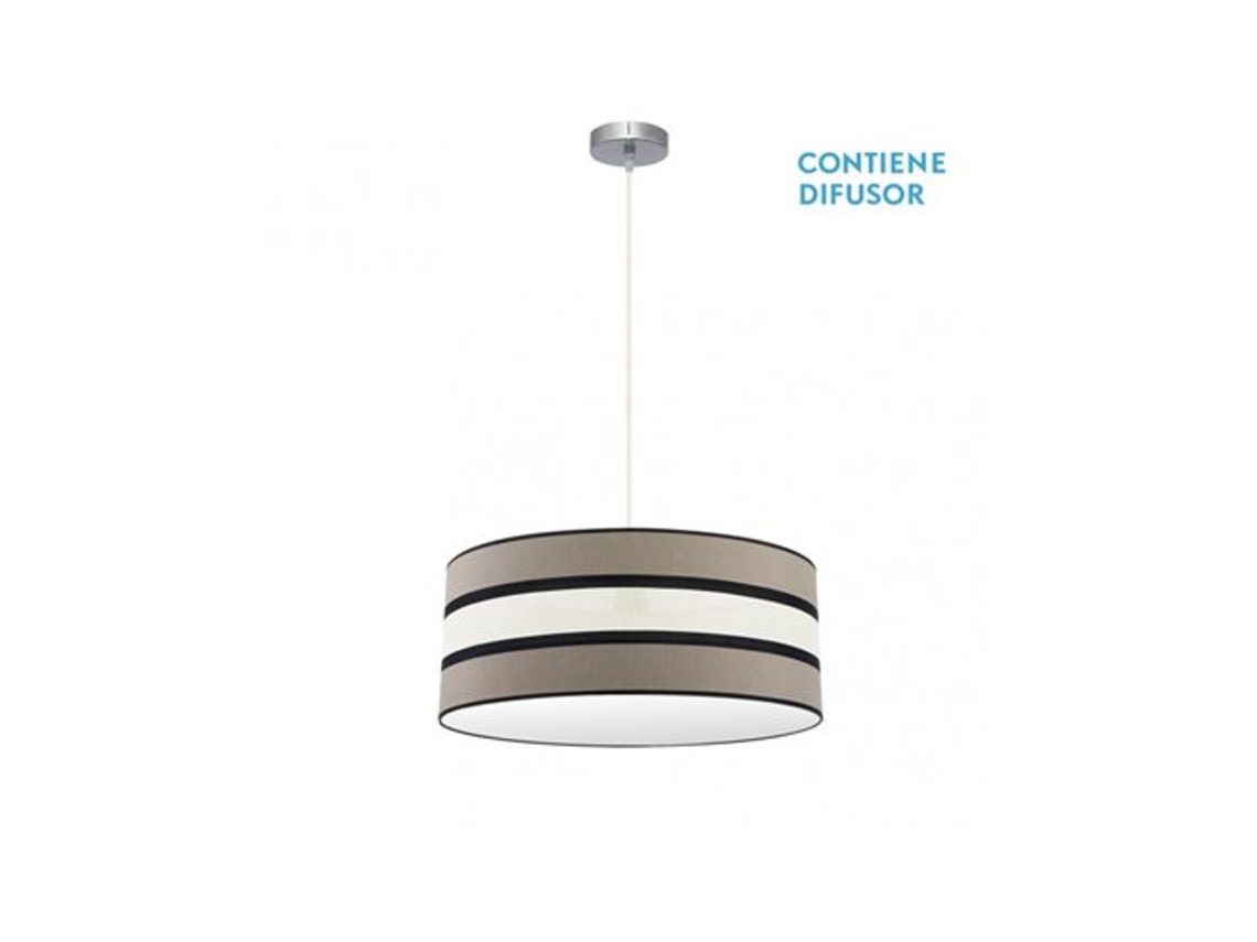 Lámpara colgante Karla 3xe27 Taupe/beige Regx60x60 Cm Fabrilamp