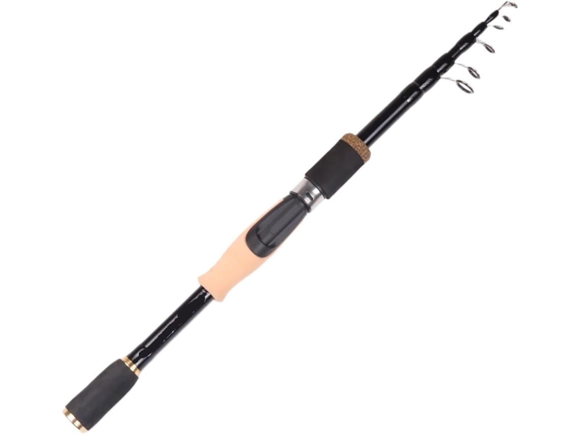 Caña De Pescar Telescópica Carbono Para Spinning, 1,6 M, 0,8 2,1 0,4 Viajes, Carpa, Agua Salada, Dulce., M