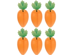 Juego de 6 farolillos de papel ligeros con forma de zanahoria para colgar en interiores - Decoración de Pascua - GOKOCO