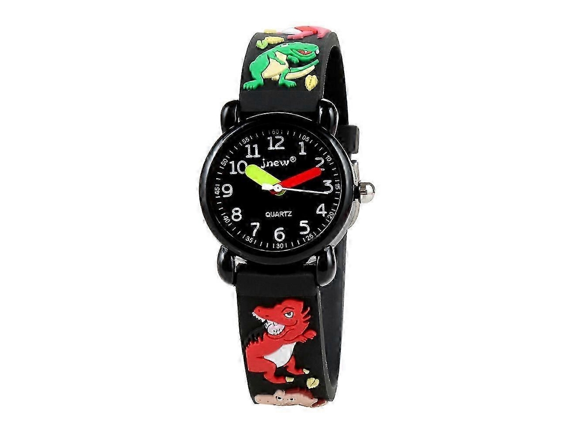 Reloj infantil GOKOCO 2025 con estampado de dinosaurio en 3D, de silicona, resistente al agua, con movimiento de cuarzo.