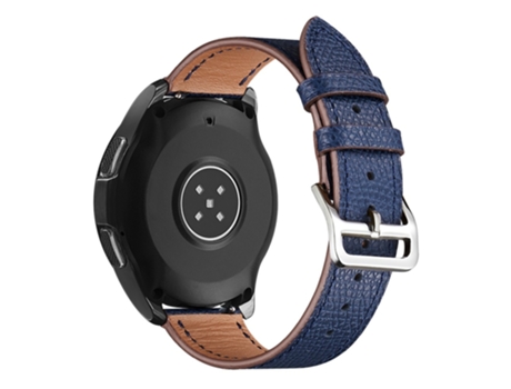 Correa de piel auténtica 22mm liberación rápida ajustable para Xiaomi YouPin Haylou RT/RT2/GST/GS/RS3 - azul oscuro