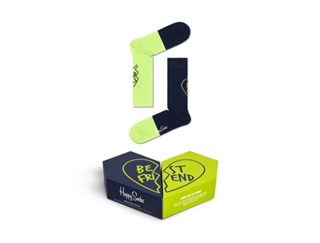 Pack de 2 Medias HAPPY SOCKS Gift Box 41/46 EU (Algodón - Azul)