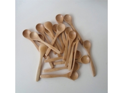 10 mini cucharas de madera, antideslizantes y fáciles de limpiar, pequeñas cucharas de bambú natural. MDUG