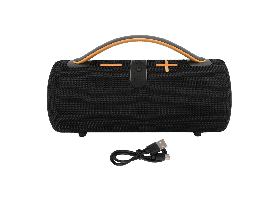 Altavoz Bluetooth Portátil Con Luces Rgb, Resistente Al Agua Ipx4, Micrófono De Mano V5.3, Amarillo, Negro