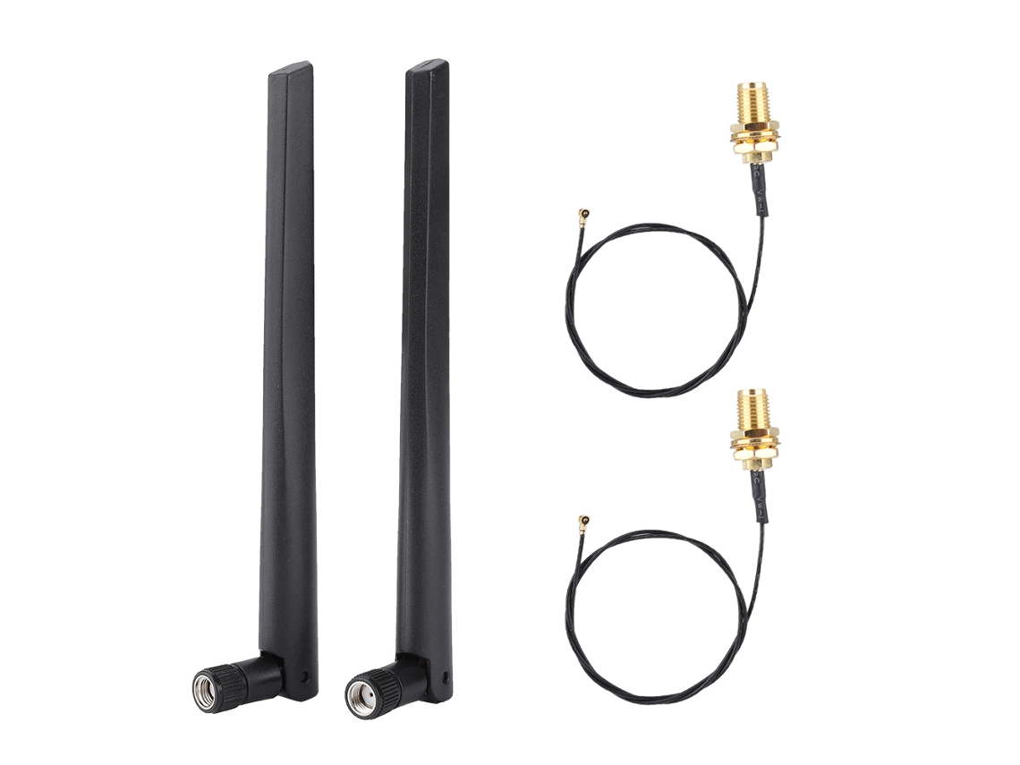 2 Pcs Cable De Tarjeta De Red Inalámbrica M.2/ngff Y 2 Antenas De 5dbi Para Intel 9560ngw/9260ac/7265ac