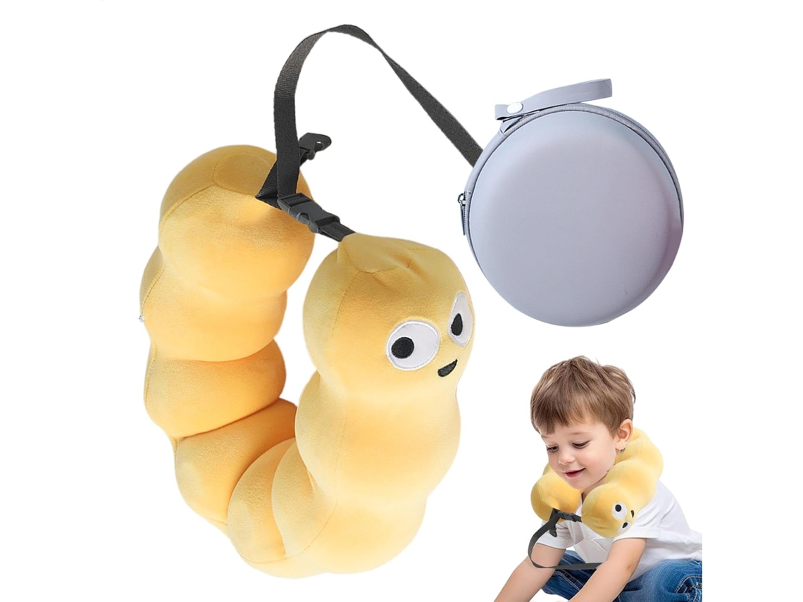 Almohada De Viaje Infantil, Almohada Cervical En Forma De U Con Diseño De Dibujos Animados.