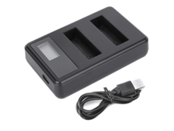 Cargador De Baterías Dual Para Cámara Con Lcd, Compatible Con Gopro 4