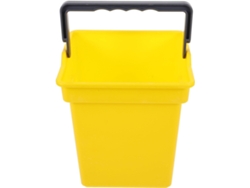 Cubo De Plástico Amarillo De 4 Litros Con Asa Práctica, Fácil De Limpiar.