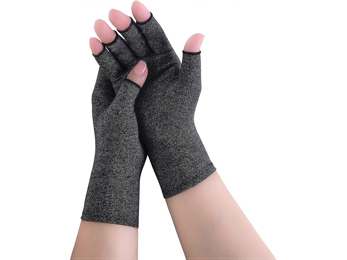 Guantes De Compresión Antiartritis Para Aliviar Dolor En Manos, Muñecas Y Músculos, Calientitos Y Transpirables Para Hombres Color Gris Ya01 L