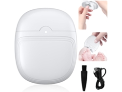 Cortaúñas 2 En 1 Blanco Led + Cepillo, Recargable Usb, Para Niños/adultos