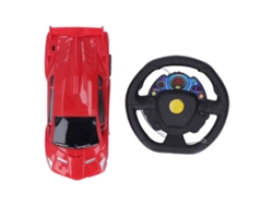 Rebe-carro De Controle Remoto Com Volante Simulação Modelo Elétrico Brinquedo Para Crianças Vermelho 1:22