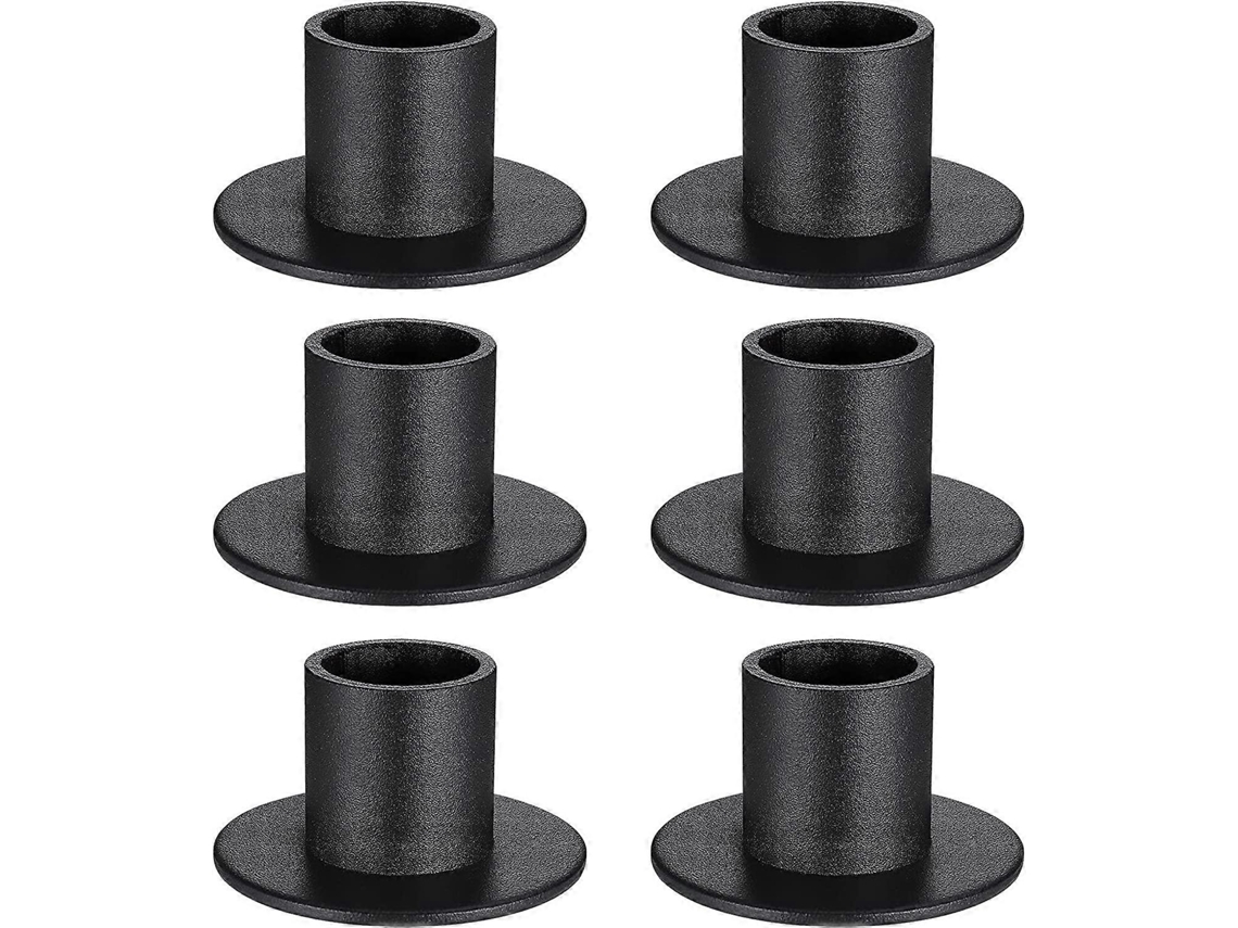 Rebe-6 Soportes De Vela Negros Para Velas De Palillo, Decoración De Boda, Hogar Y Exteriores, Duraderos Y Estables