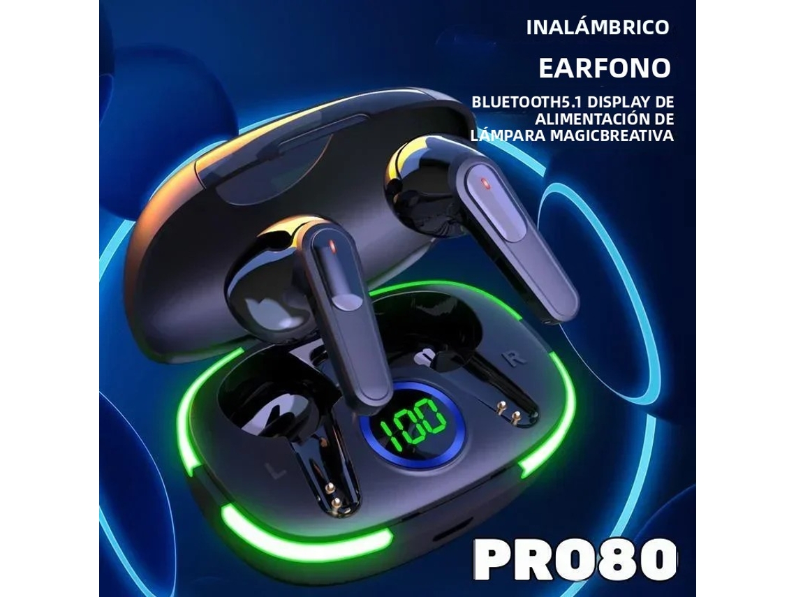 Auriculares Inalámbricos Bluetooth 5.3 Con Micrófono, Controles Táctiles Y Cancelación Activa De Ruido.