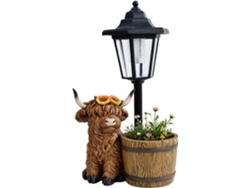Maceta Con Forma De Vaca Alimentada Por Energía Solar Con Luz Solar, Decoración De Jardín, Diseño De Vaca