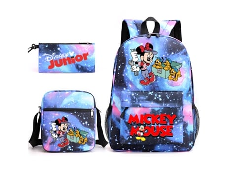 KOHREE Conjunto de tres piezas de mochila escolar para estudiantes de Mickey Mouse