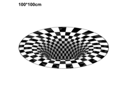 MEOIRUERY Alfombra Redonda 3D Salón de Estar Felpudo Manta para Mesa de Centro Decoración Óptica para Dormitorio Comedor Oficina