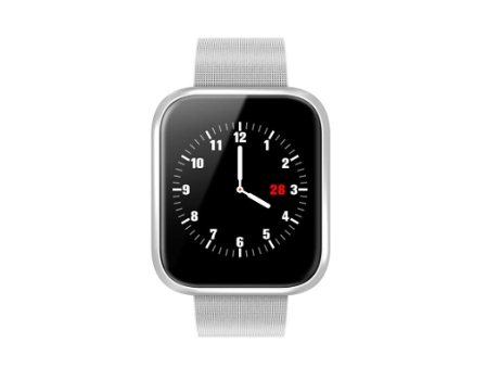 Chronus Reloj Inteligente Modo Multideporte Frecuencia Cardíaca/Presión Arterial IP68 Pulsera Inteligente Resistente al Agua Plata BISBISOUS