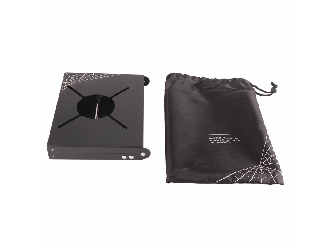 Mesa De Camping Plegable Portátil De Aleación De Aluminio Con Bolsa Para Hornilla De Exterior.