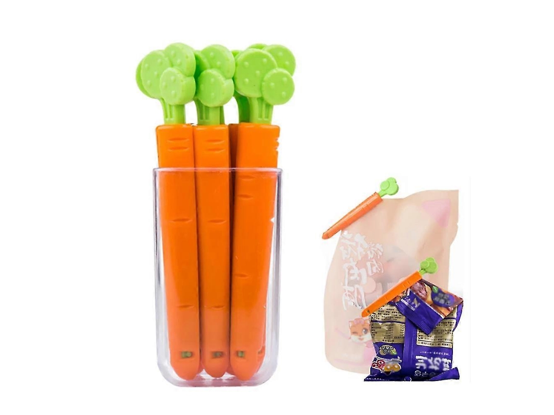 Pinzas Sellantes De Carrot 5pcs Para Bolsas De Alimentos Clip Hermético Antihumedad Clamp De Cocina