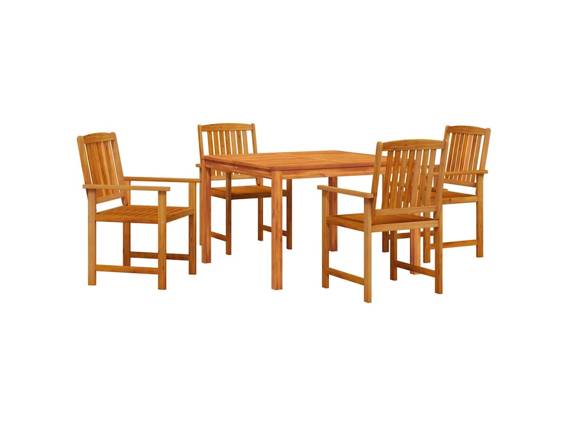 Maison Exclusive - Conjunto De Comedor De Jardín 5 Pcs Marrón