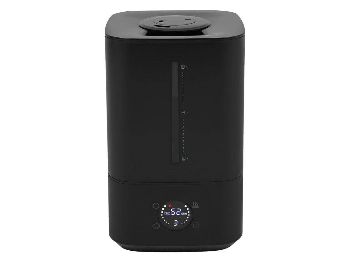 Humidificador 2 en 1 de vapor frío y caliente, control táctil, negro, UE