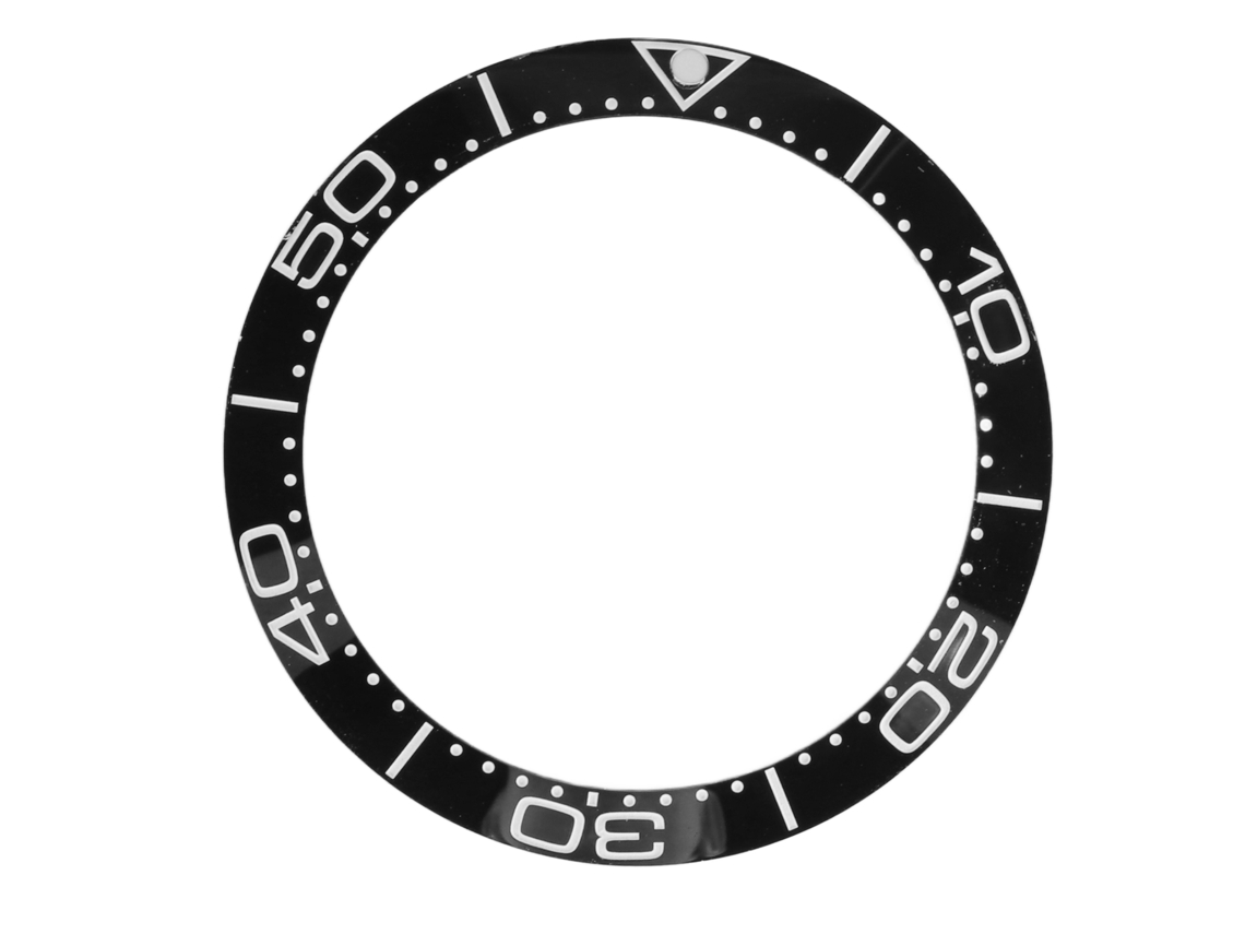 Inserto De Bisel De Cerámica Para Reloj De 38 Mm, Pieza De Repuesto Con Dígitos Blancos Para Relojeros.
