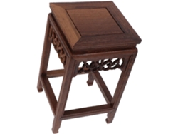Soporte para plantas de madera marrón, pedestal estable, agradable al tacto, ideal para el salón y el balcón.