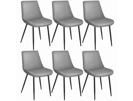 6 sillas de comedor Monroe aterciopeladas TECTAKE 59 x 48 x 82.5 cm