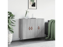 Aparador De Madera De Ingeniería Gris Sonoma 90x34x80 Cm