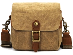Mini Bolso De Lona Para Cámara Dslr Con Correa De Hombro Simple, Impermeable Y