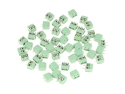 Yncm2026-50pcs Conector De Bloque Terminal De Tornillo Pcb Universal 2 Pin 5mm Pico Verde