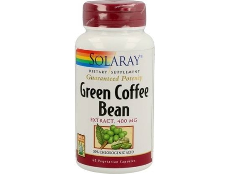 Complemento Alimenticio SOLARAY Grão De Café Verde (60 cápsulas vegetais de 400mg)