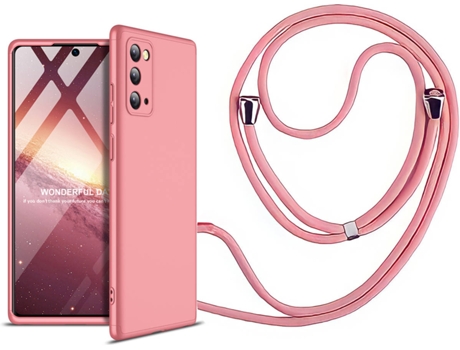 Funda Samsung Note 20 Slim Armor 360º con Collar Rosa